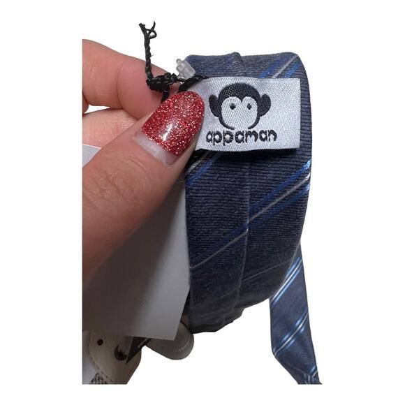 NWT Appaman Fine Tailoring Blue Riviera Stripe L/XL Kids Neck Tie - Picture 4 of 7